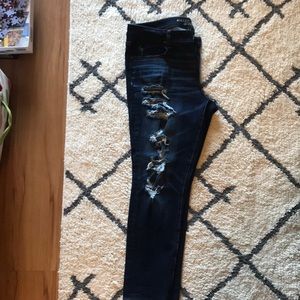 Ripped dark wash jeans!